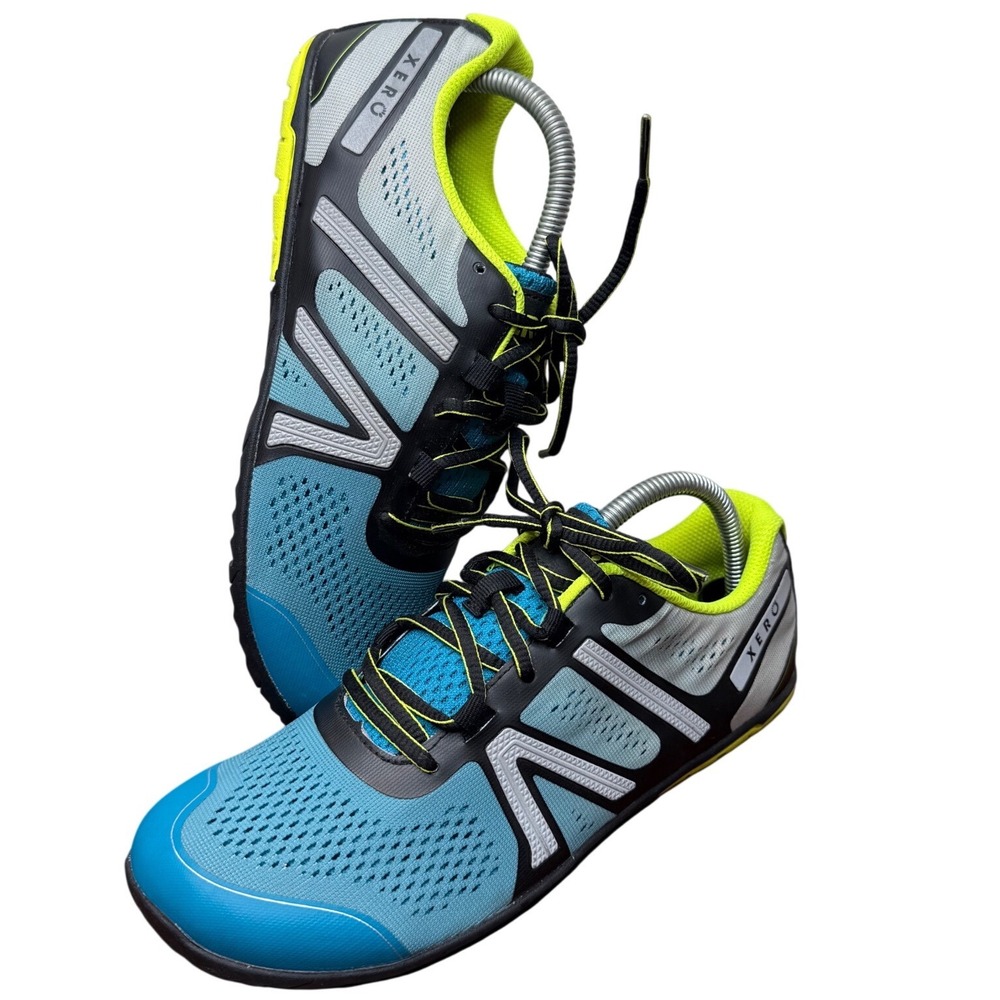 Xero Shoes HFS Mens 8 Blue Black Neon Minimalist Barefoot Road Running Sneakers